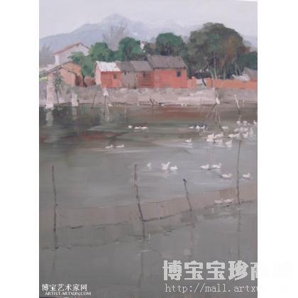 夏令涛 古仙鸭塘 类别: 风景油画