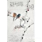 黄川 《上善若水》国画花鸟   竖幅 类别: 国画花鸟作品